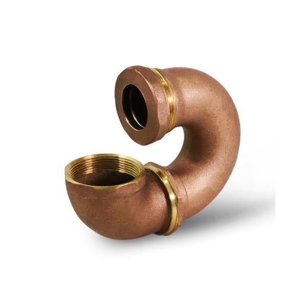 Everflow IPSx1-1/2" LA Pattern Trap for Tubular Drain Applications, Brass 2" 21316 - main